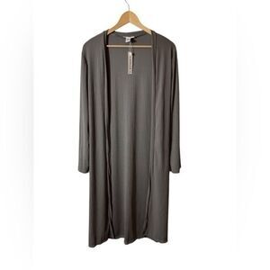 NEW CAPELLA medium cardigan taupe ribbed